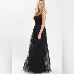 Morning Lavender Black Tulle Maxi Skirt